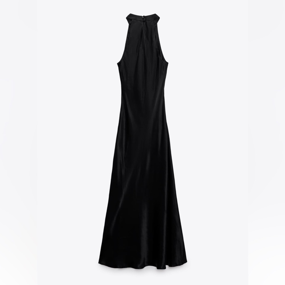 ZARA BLOGGERS FAV SLIP DRESS WITH BEADED COLLAR - Picture 10 of 10